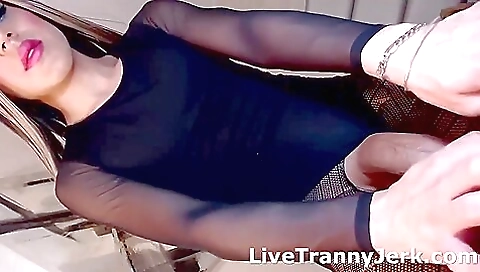 Stunning lingerie solo video with a really big cock