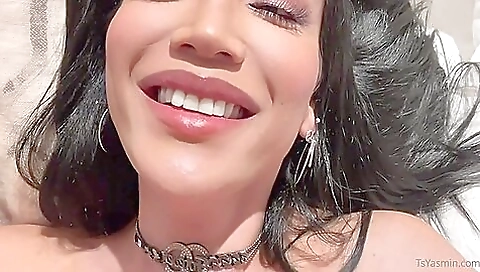 Busty shemale gets anal and her pussy rimming in POV