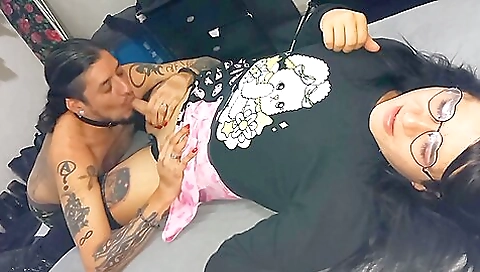 Big cock and big ass foot fetish with my tattooed girlfriend