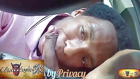 Ebony in a car getting pounded in a homemade video