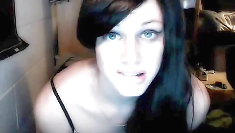 Busty redhead slut in stockings fucks herself solo