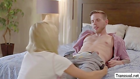 Big tits blonde babe is getting fucked hard in her ass