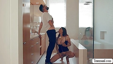 Busty brunette with big tits and a big ass jerks her ass