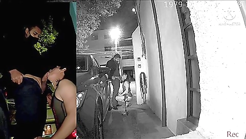 Horny brunette in black truck gets her ass fucked by a guy