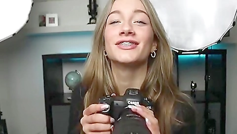 Sexy brunette girl in a pink costume with a huge booty and boobs