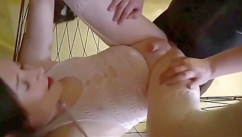 Red-haired and brunette shemale fucking with a male