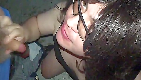 Busty brunette 3way deepthroat and cumming 1st thing